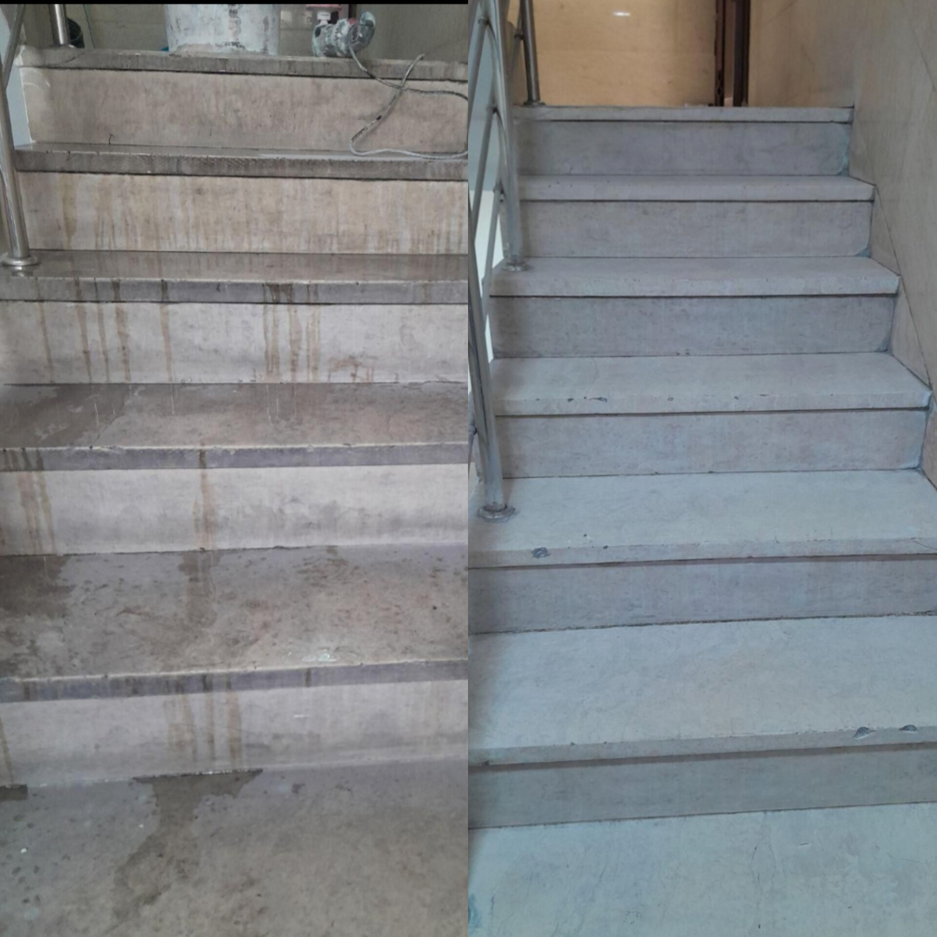 تمیز کردن سنگ بعد از کفسابی با شوینده مناسب